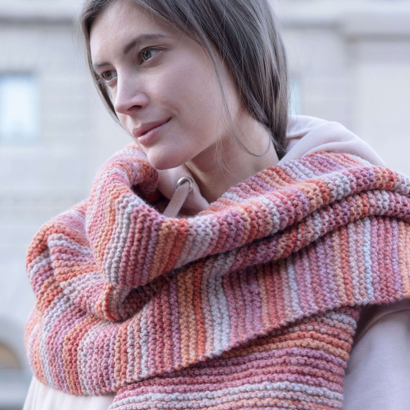 Red Heart Knit Palermo Scarf|Single Size