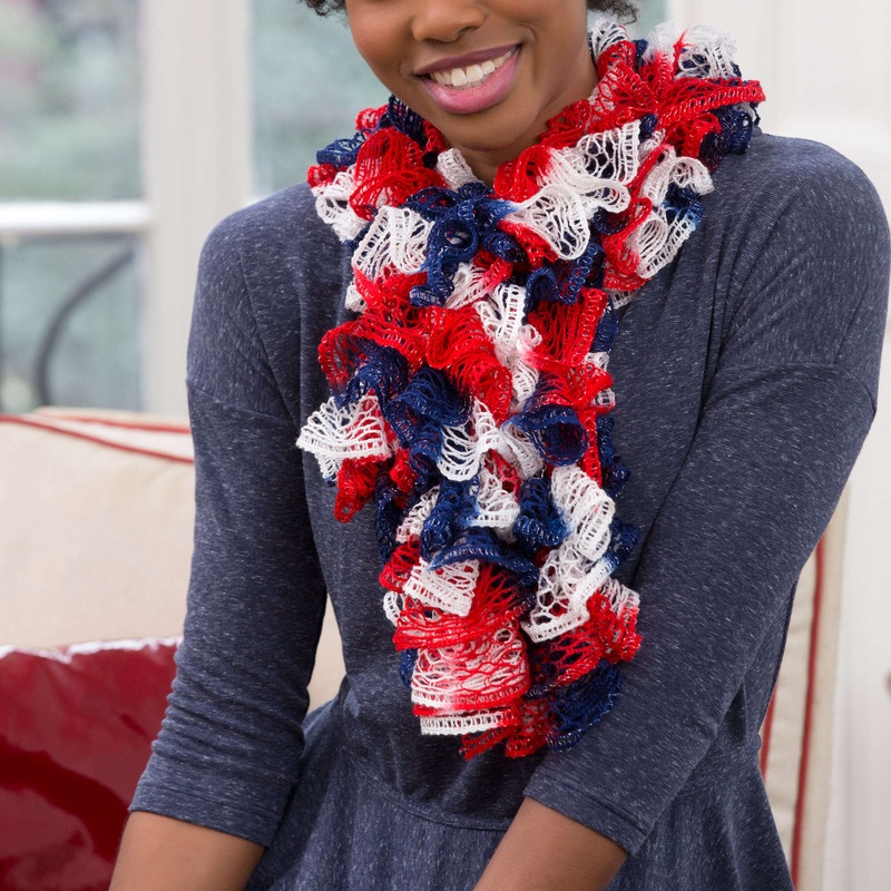 Red Heart Knit Patriotic Ruffles