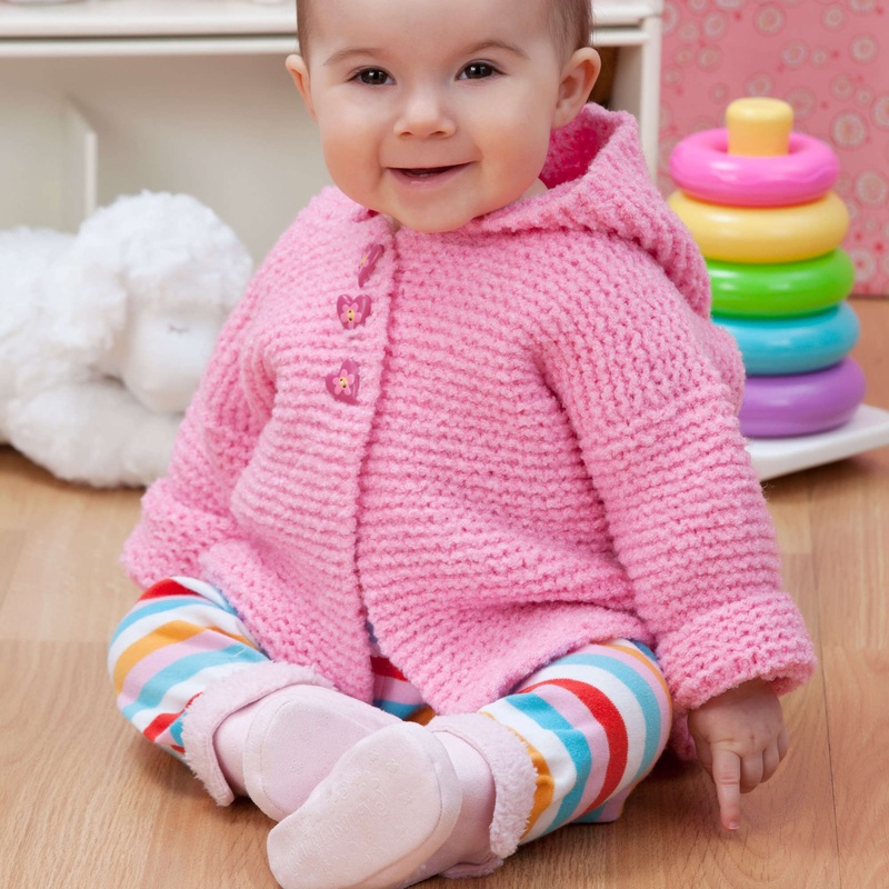 Red Heart Knit Play Date Cardi