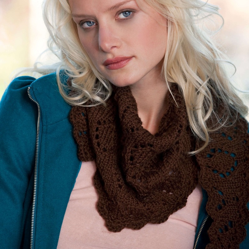 Red Heart Knit Prairie Wrap|Single Size