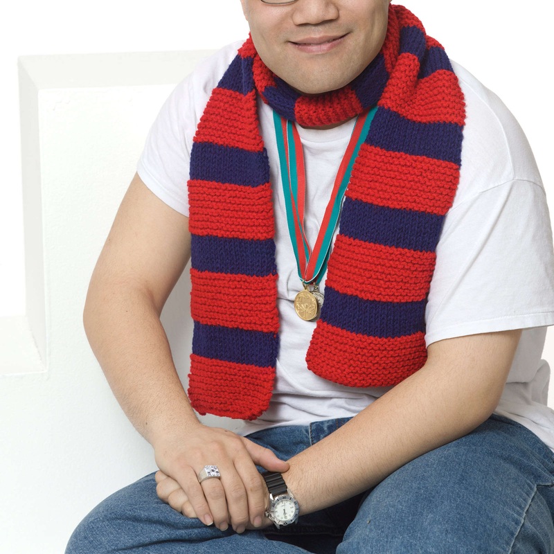 Red Heart Knit Pride of the Usa Scarf
