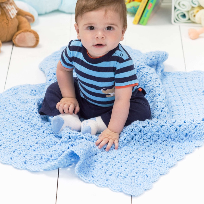Red Heart One-Ball Crochet Baby Blanket
