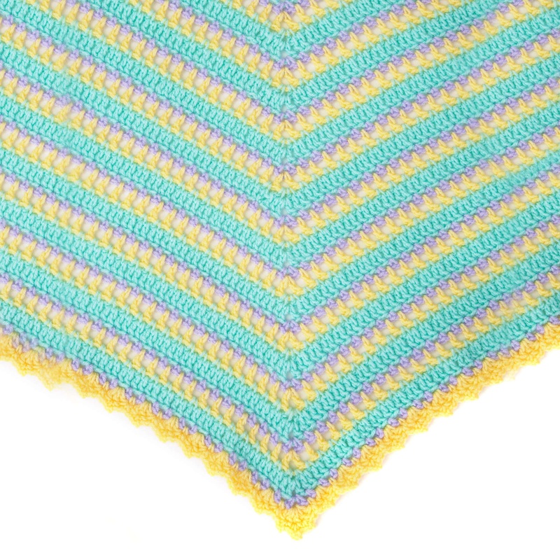 Red Heart One Hexagon Crochet Baby Blanket