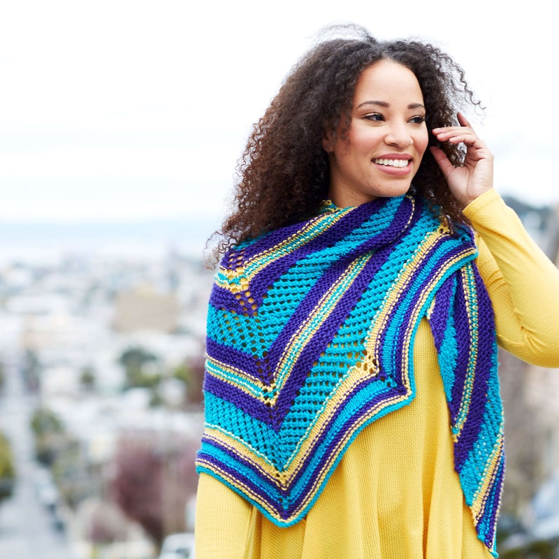 Red Heart Outside the Chic Box Shawl