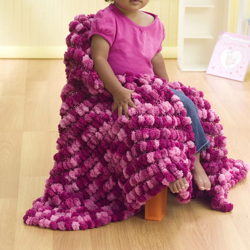 Red Heart Pampered Knit Baby Blanket