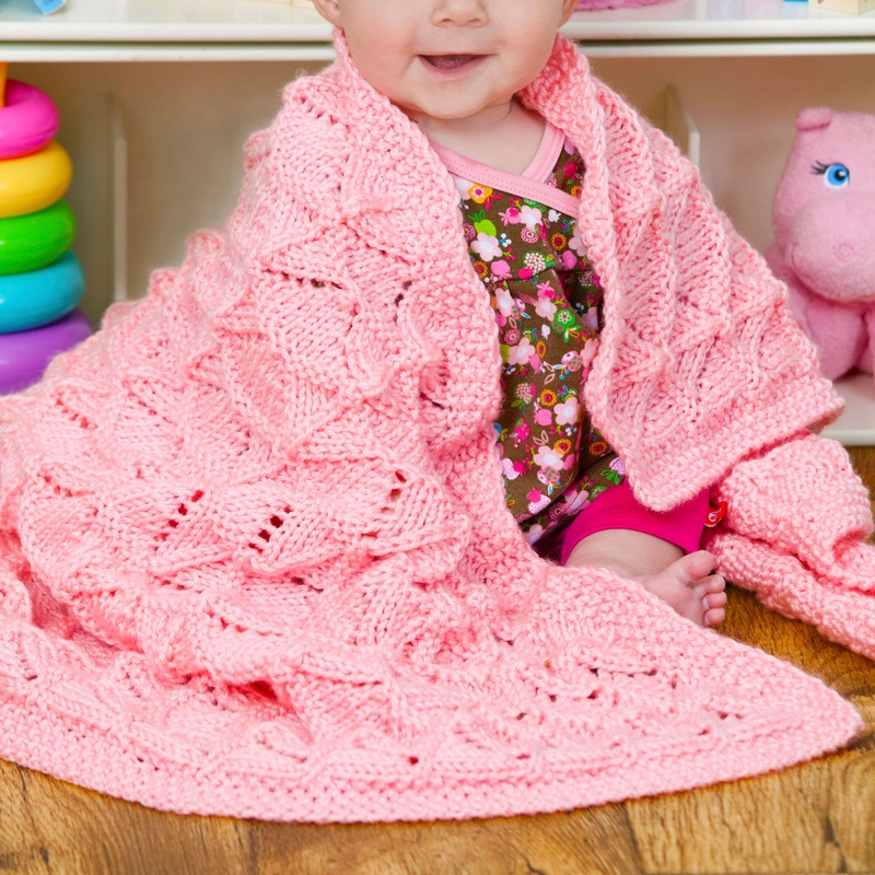 Red Heart Precious Knit Baby Blanket