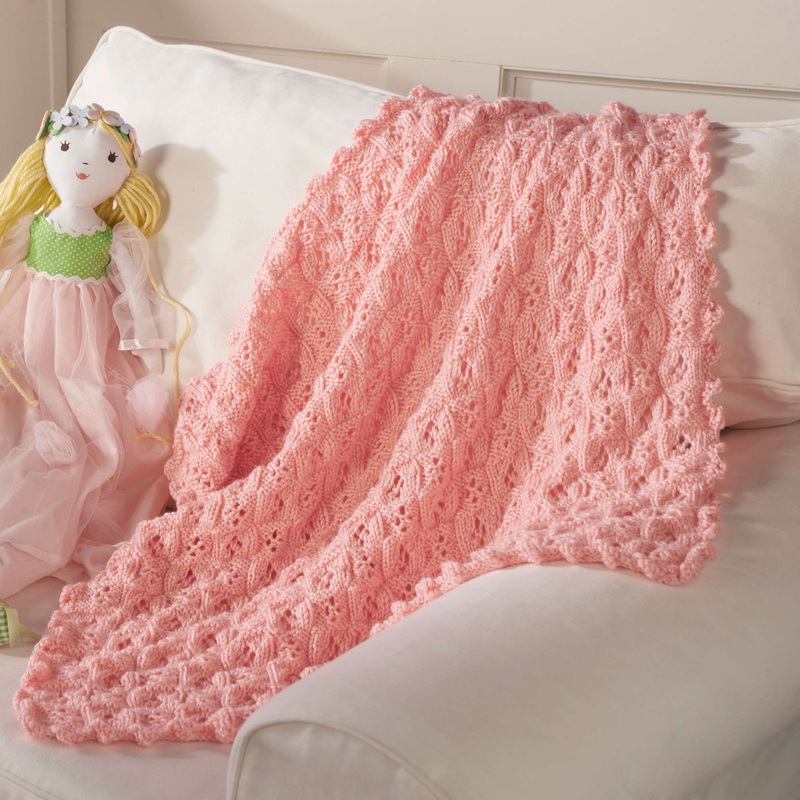 Red Heart Princess Knit Blanket