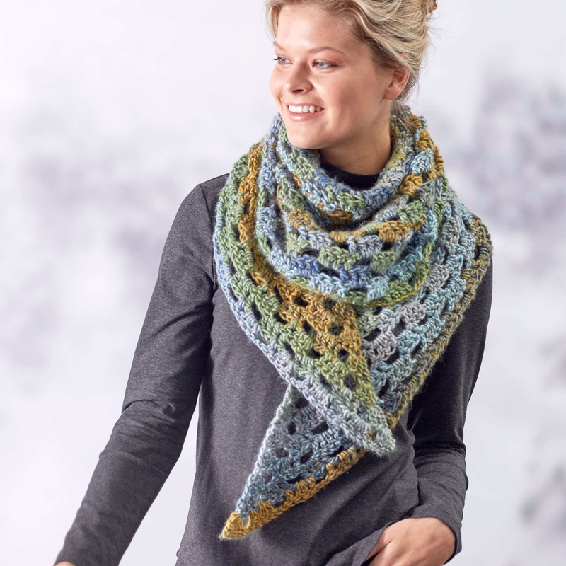 Red Heart Crochet Relax and Unwind Shawl