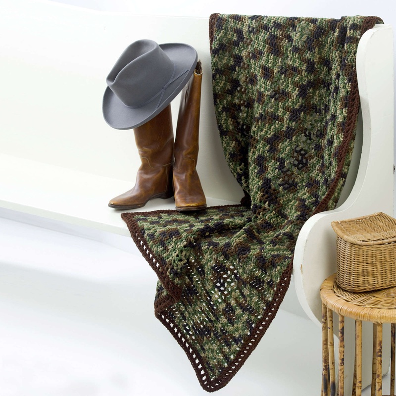 Red Heart Crochet Relaxed Guy Throw