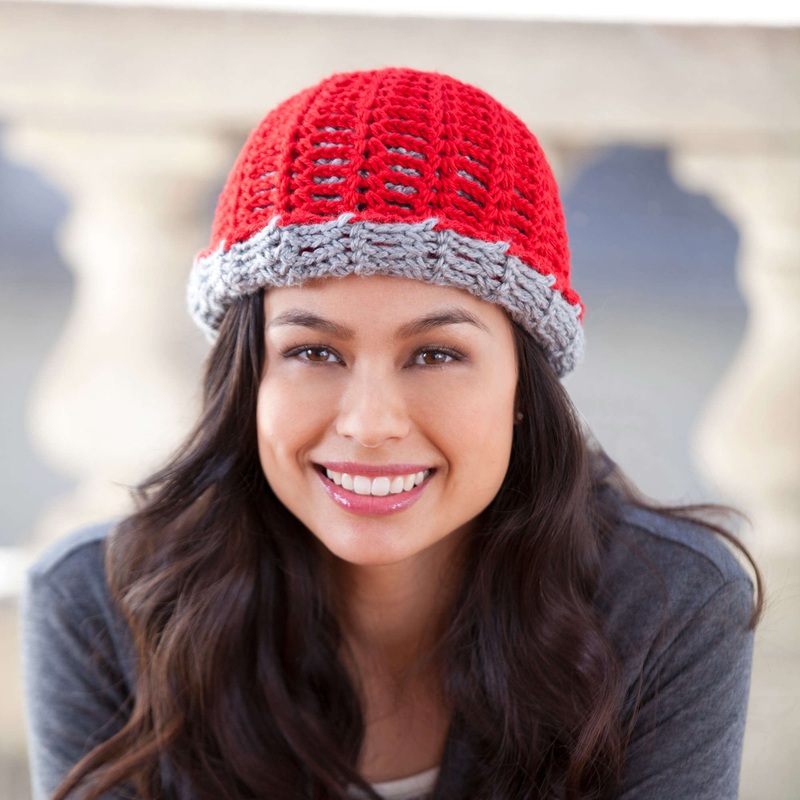 Red Heart Crochet Reversing the Beanie