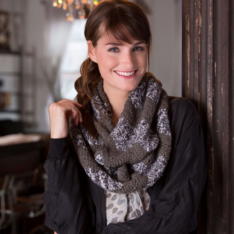 Red Heart Crochet Ripple Infinity Cowl
