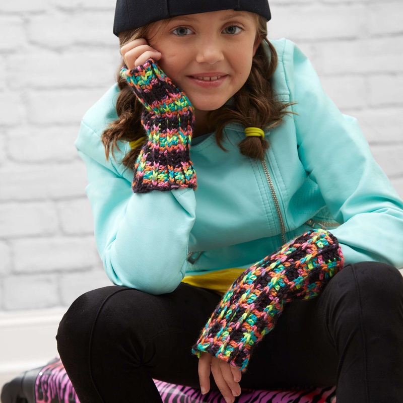 Red Heart Crochet Rockin’ Kids Wristers