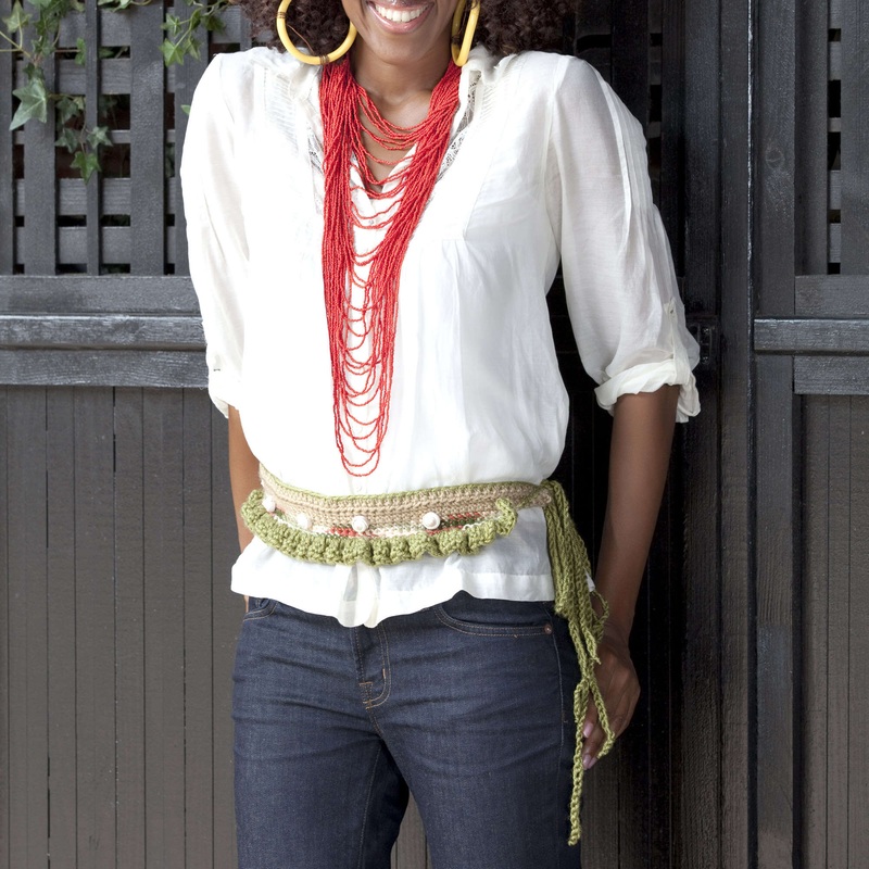 Red Heart Crochet Ruffled Hip Belt