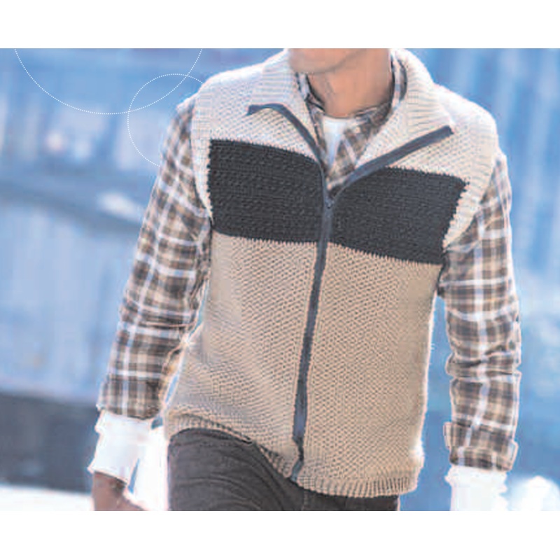 Red Heart Crochet Rugged Vest|2XL|Large|Medium|Small|XL