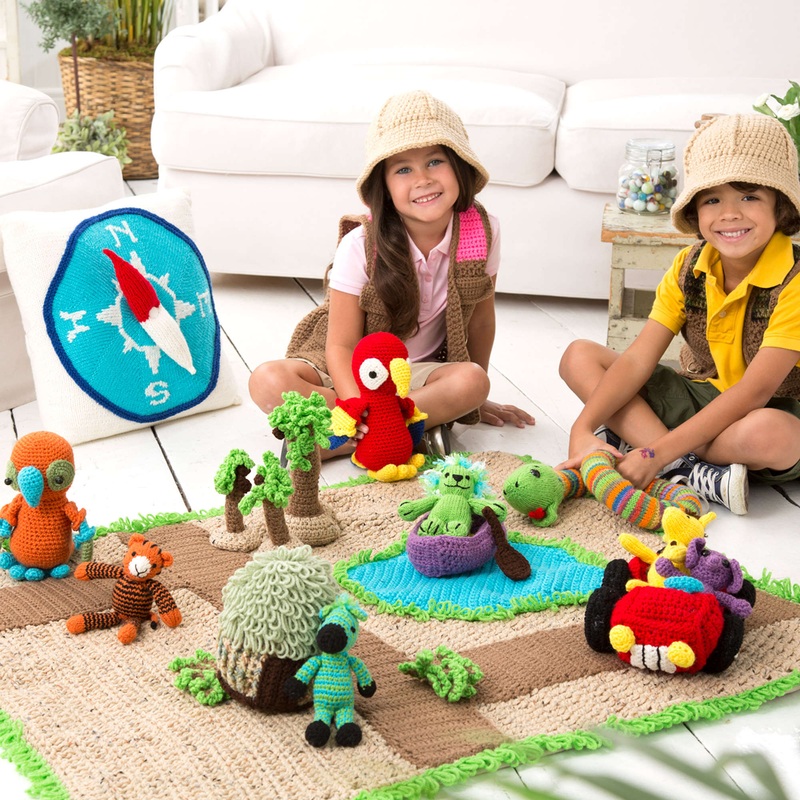 Red Heart Crochet Safari Play Set