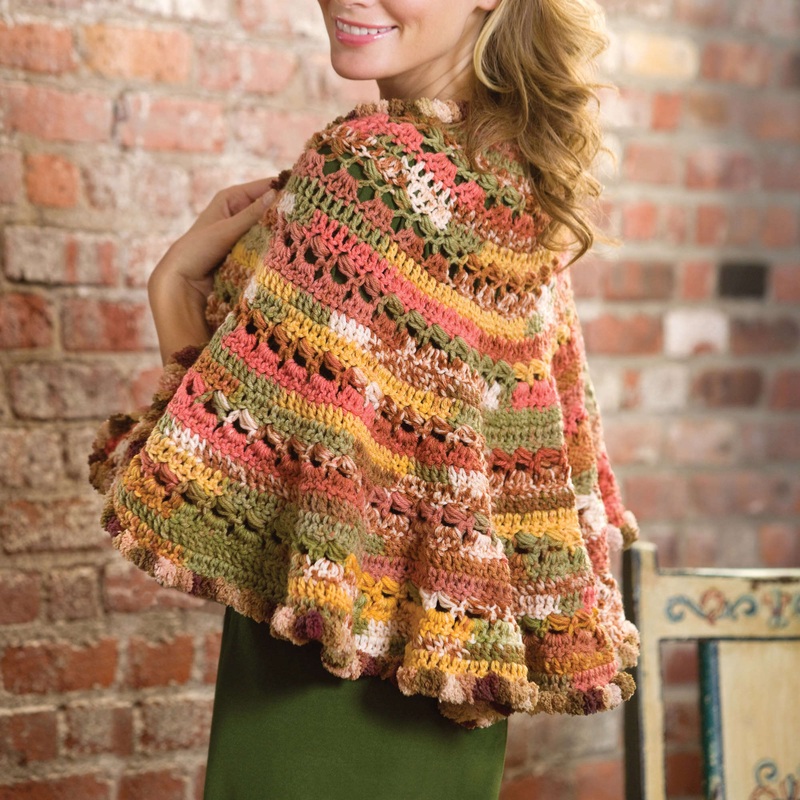 Red Heart Crochet Santa Fe Sunset Shawl