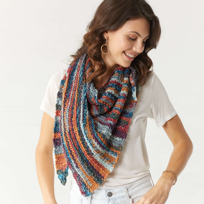 Red Heart Crochet Sedona Sunset Shawl