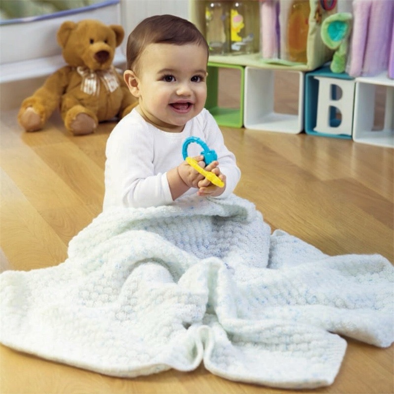 Red Heart Knit Quilted Blankie