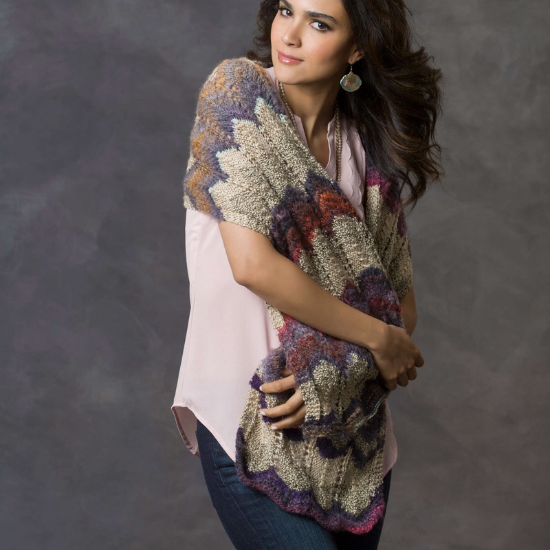 Red Heart Knit Romancing the Shawl