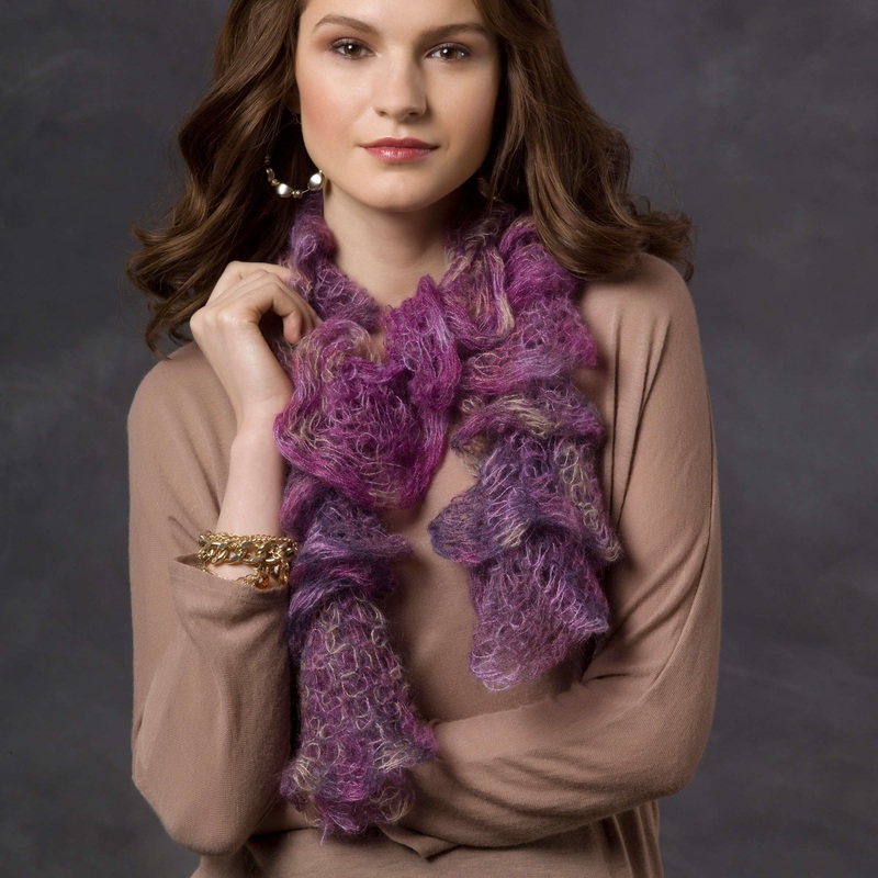 Red Heart Knit Rotini Scarf|Single Size
