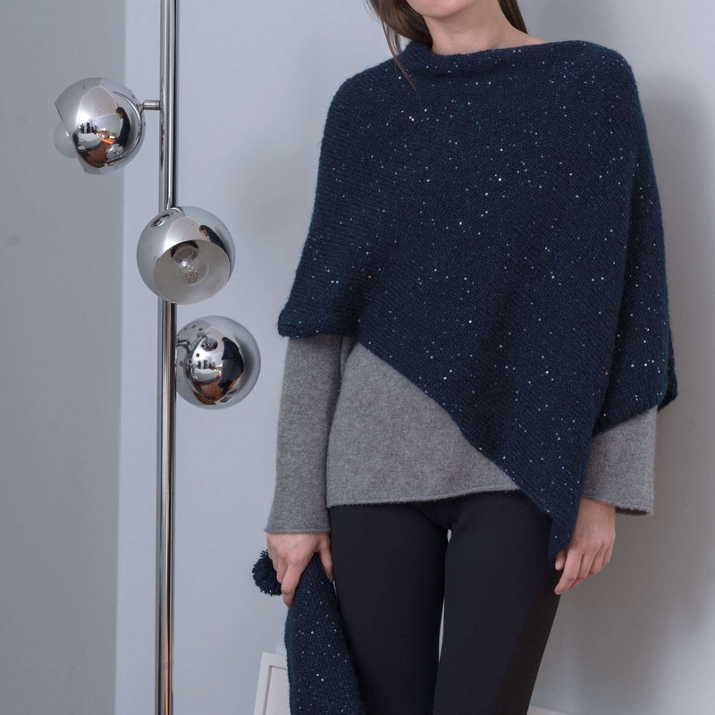 Red Heart Knit Serena Poncho|Single Size