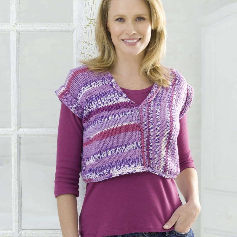 Red Heart Right Angle Knit Vest