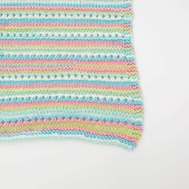 Red Heart Self-Striping Knit Baby Blanket