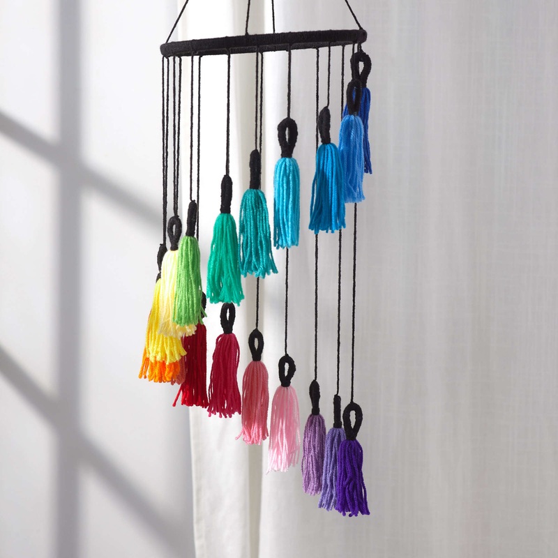 Red Heart Craft Spiraling Tassel Mobile