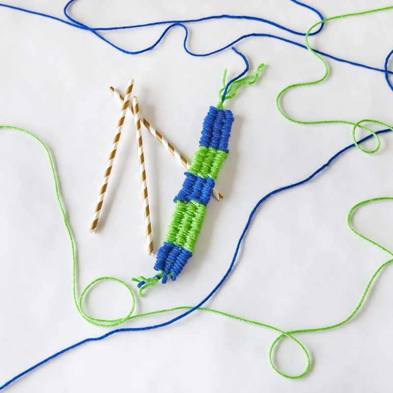 Red Heart Craft Straw Weaving Bracelet