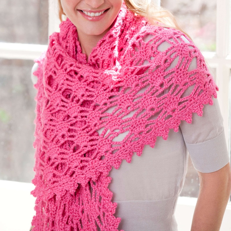 Red Heart Crochet Simply Alluring Shawl