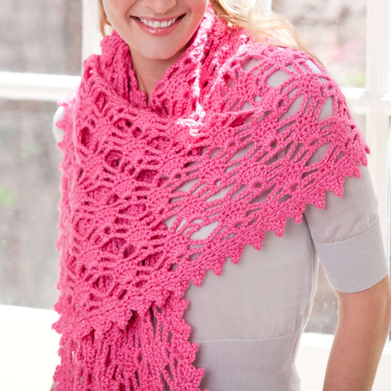 Red Heart Crochet Simply Irresistible Shawl