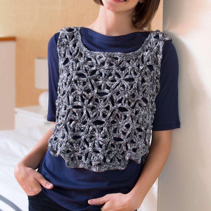Red Heart Crochet Six Points Top