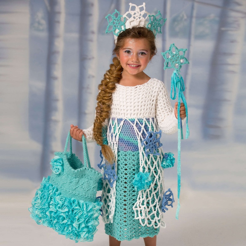Red Heart Crochet Snow Princess Dress