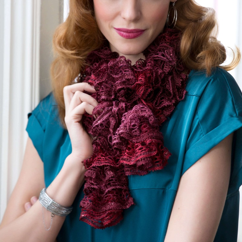 Red Heart Crochet Sparkle & Shine Scarf