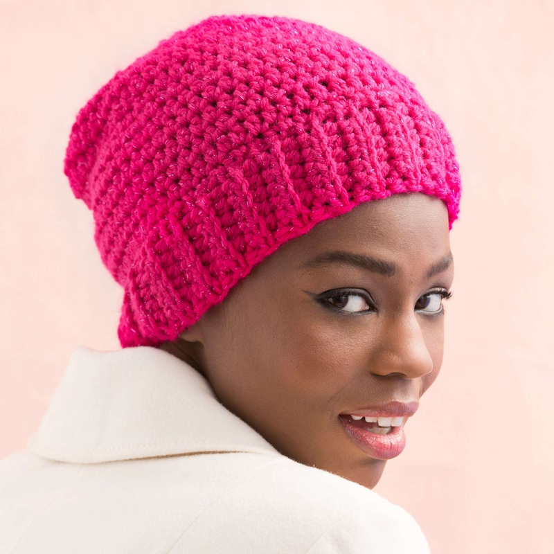 Red Heart Crochet Sparkling Cloche