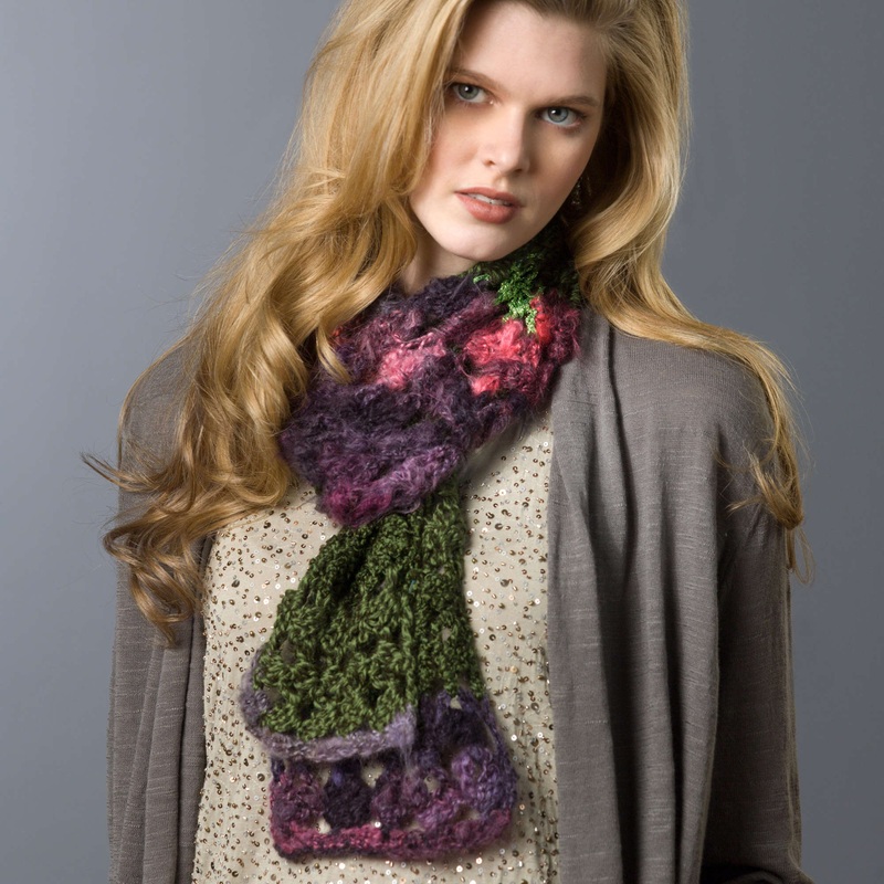 Red Heart Crochet Spectrum Scarf