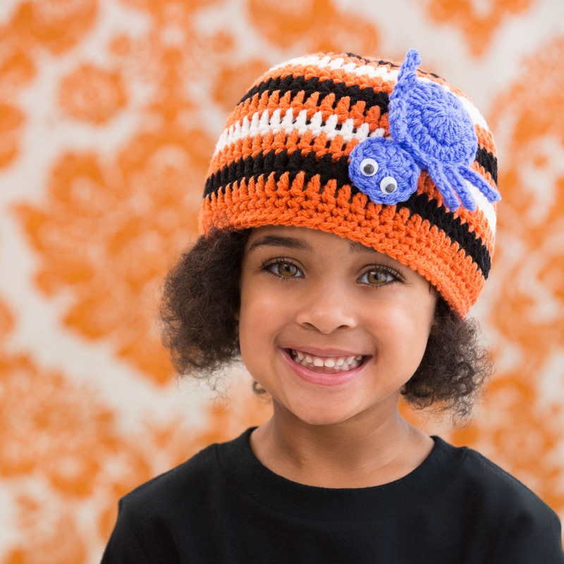Red Heart Crochet Spider-Kid Cap