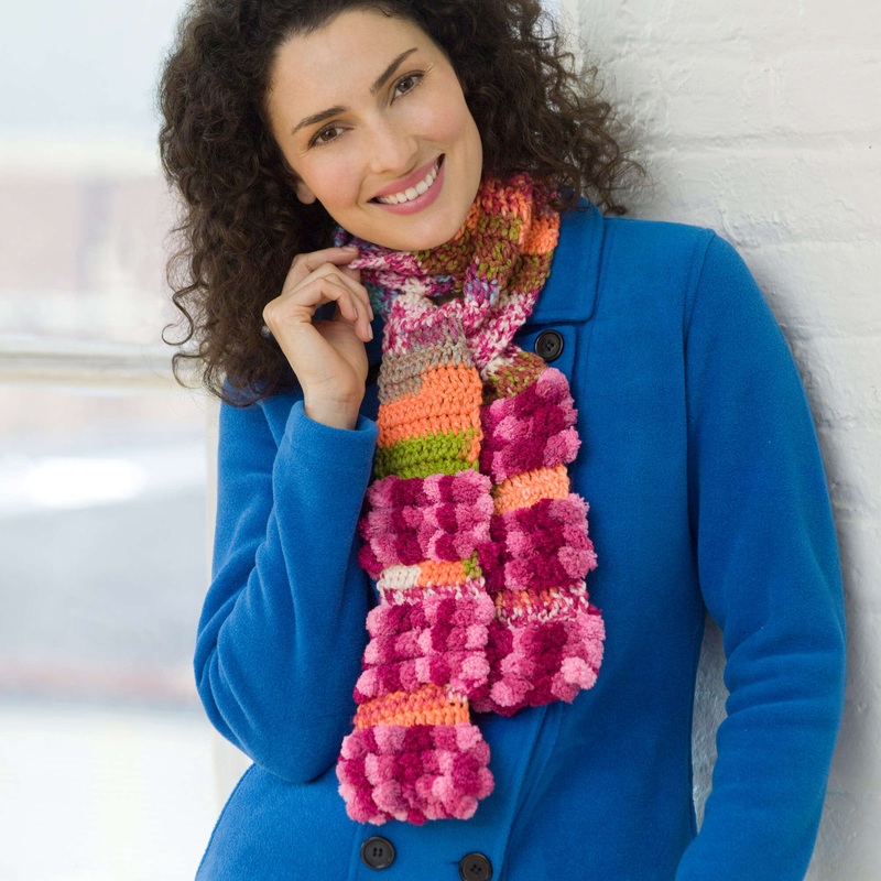 Red Heart Crochet Splash Scarf