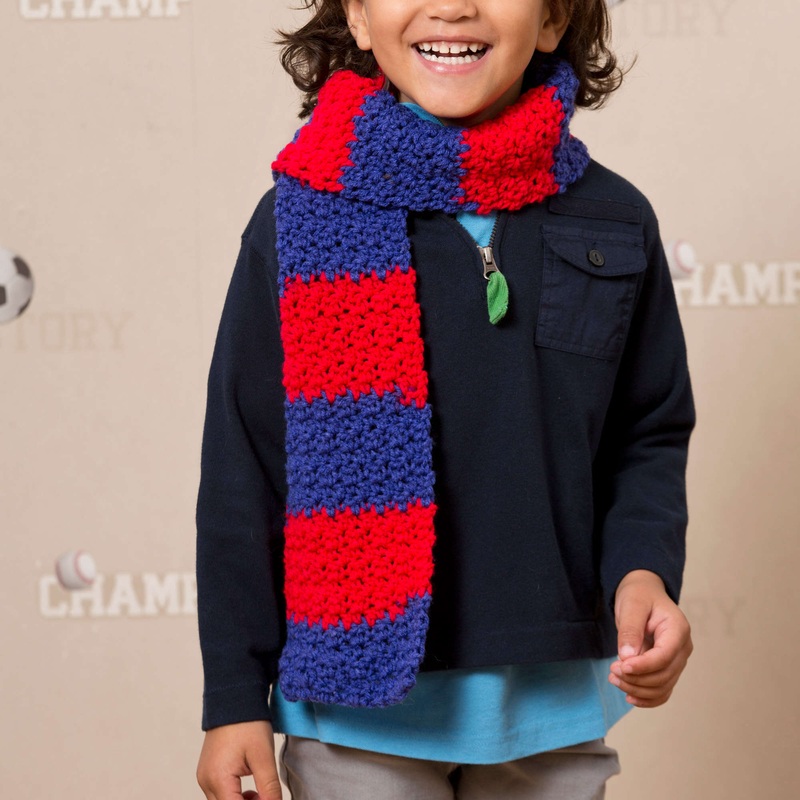 Red Heart Crochet Sports Fever Scarf