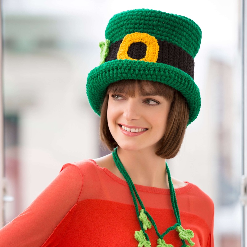 Red Heart Crochet St. Patrick’s Day Chapeau