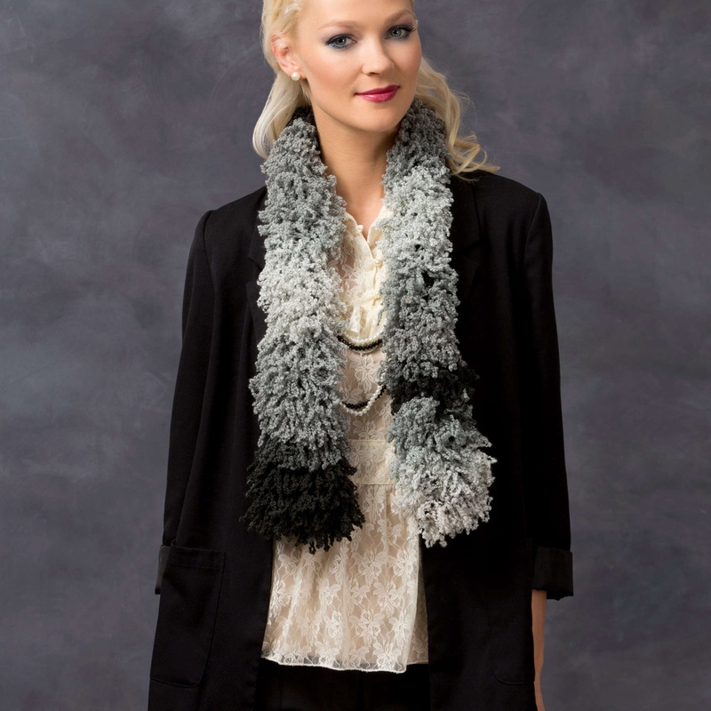 Red Heart Knit Sizzle Scarf|Single Size
