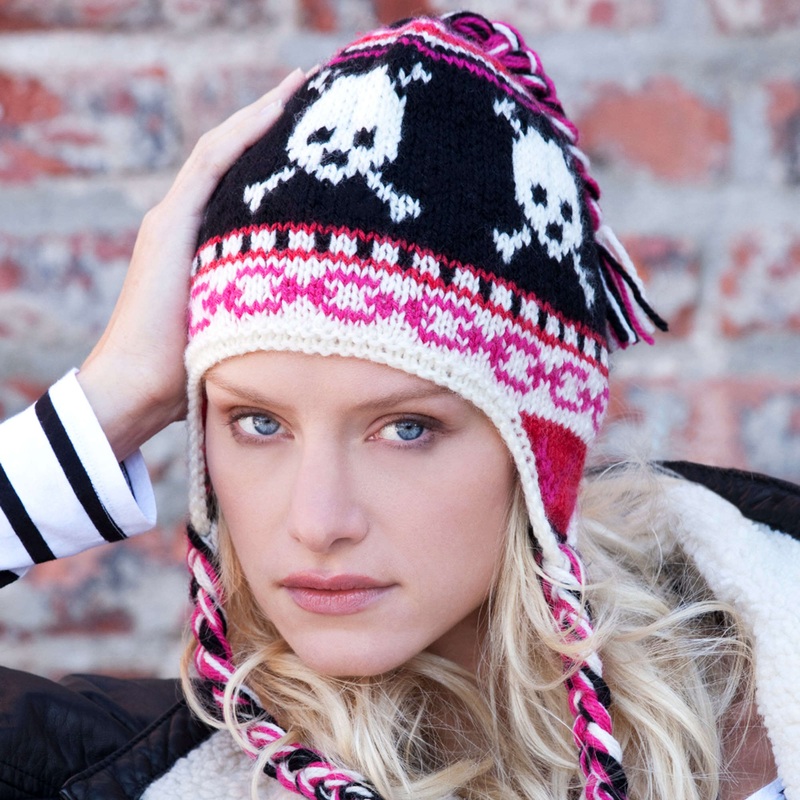 Red Heart Knit Ski Skulls|Single Size