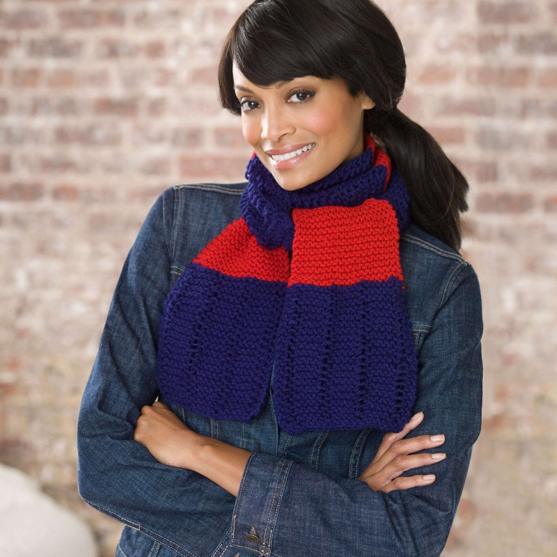 Red Heart Simple Knit Scarf|Single Size