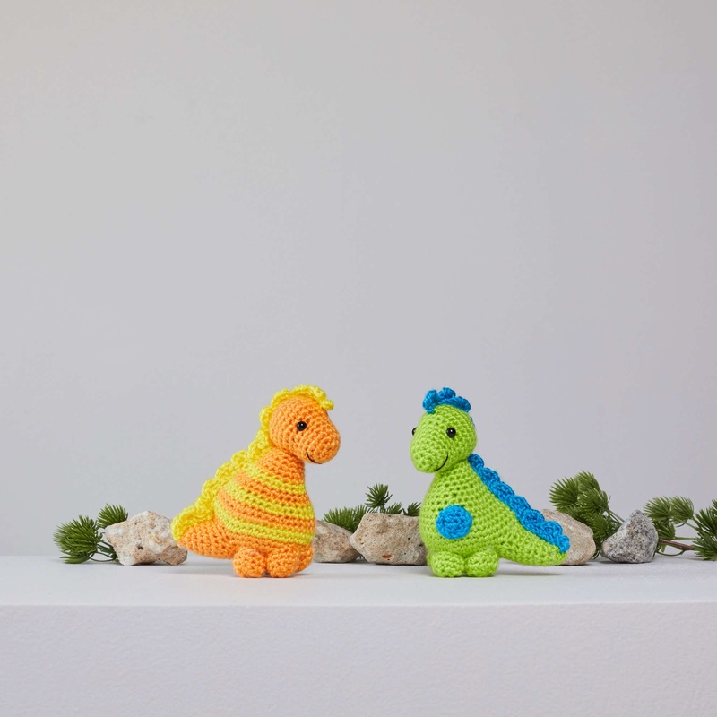 Red Heart Stellan and Stanley Crochet Dinosaur