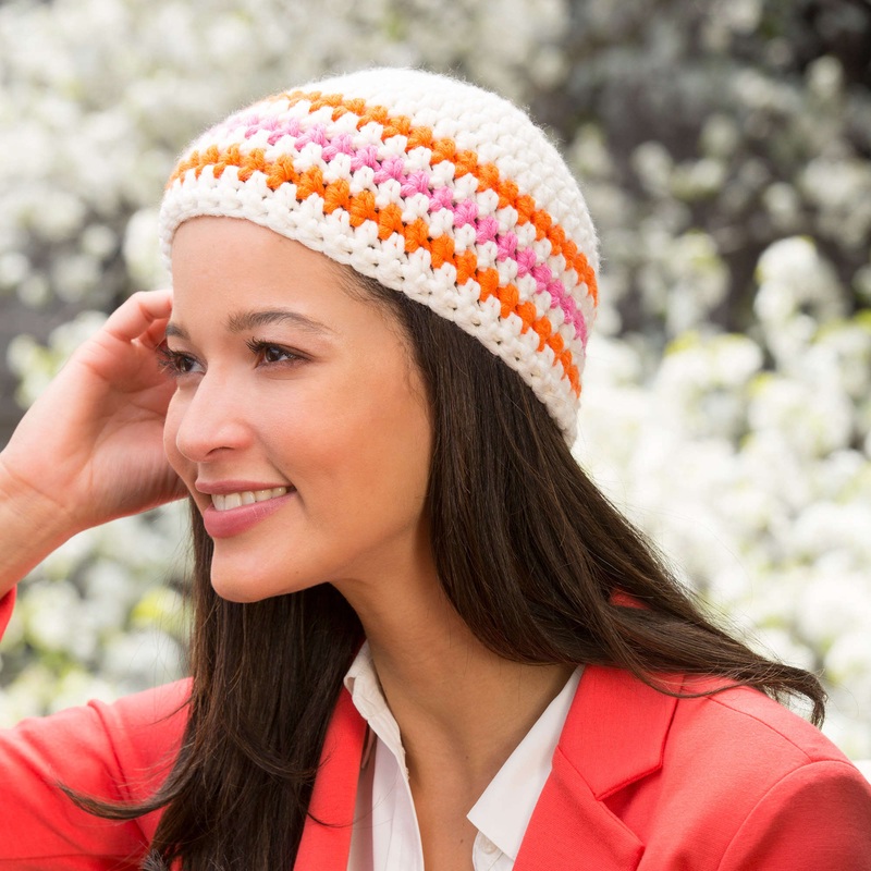 Red Heart Crochet Stripes for Your Beanie