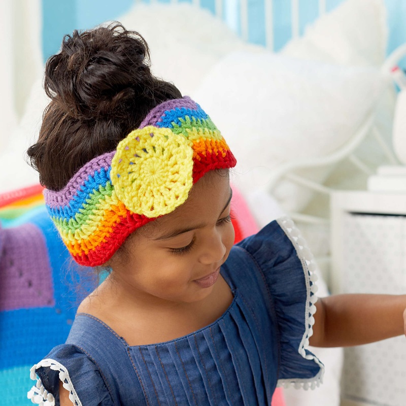 Red Heart Crochet Sweet Sunshine Headband