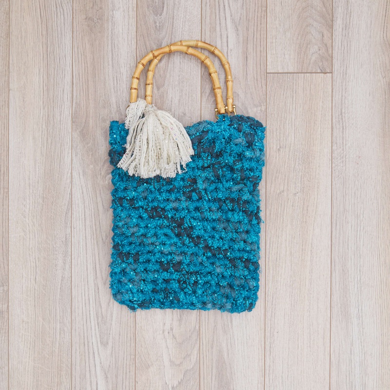 Red Heart Crochet Tassel Tote|Single Size