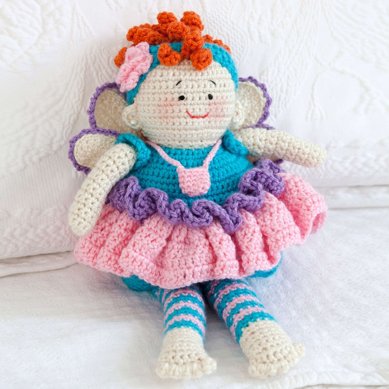 Red Heart Crochet Tooth Fairy Doll