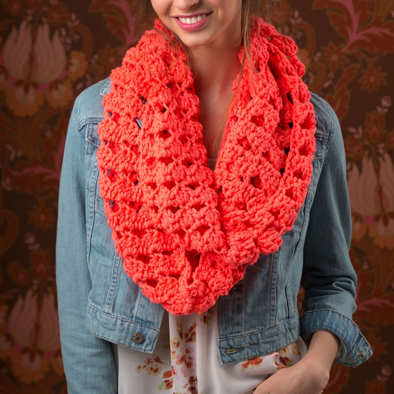Red Heart Crochet Turn Up the Volume Cowl