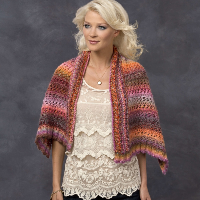 Red Heart Knit Sunset Wrap|Single Size